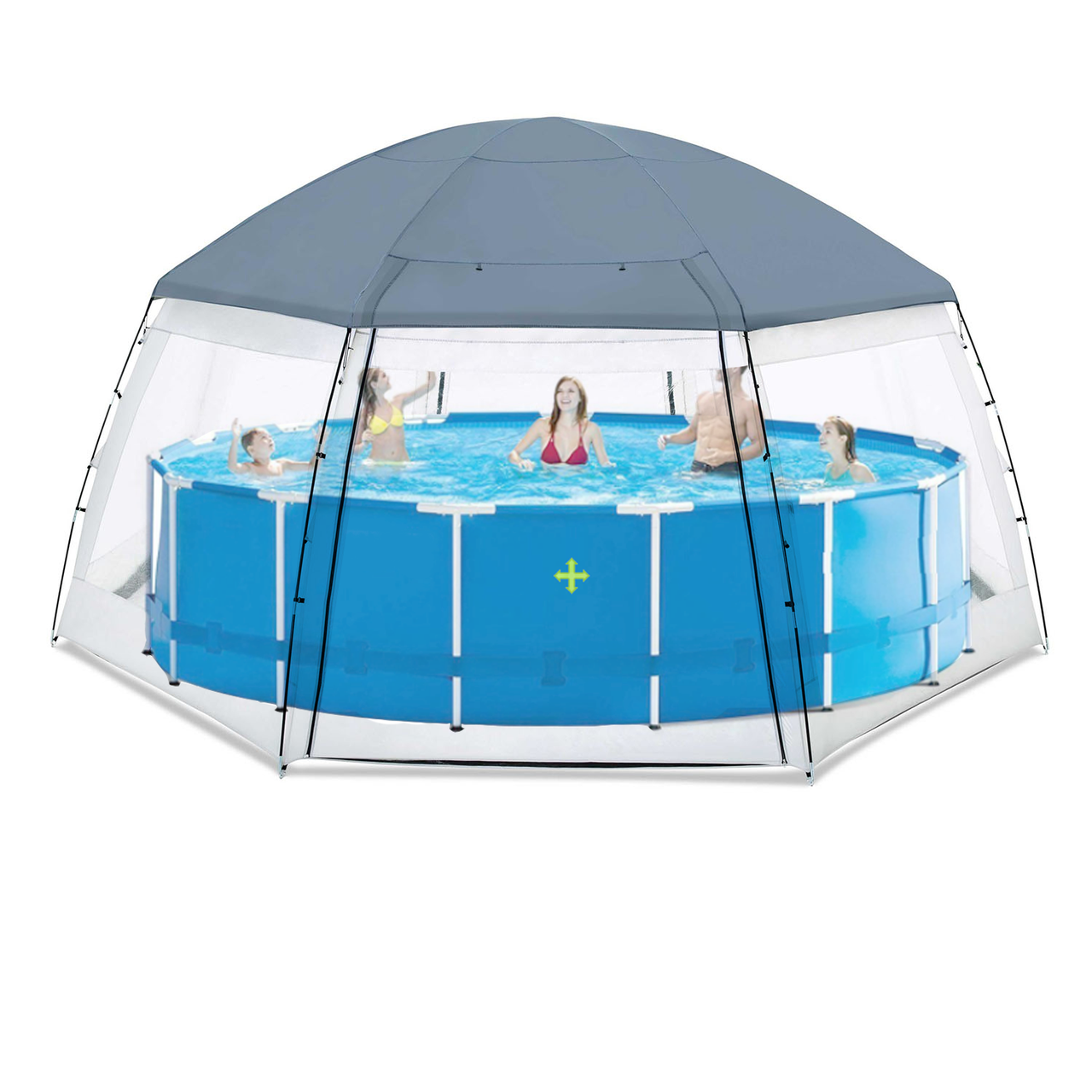 

Павильон для бассейна Bestway 58612. Подходит до 488 х 132см. Размер Ø 600 х 295 см