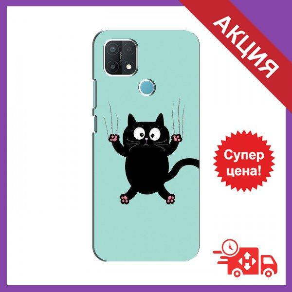 

Бампер с принтом для OPPO A15s / Бампер на Оппо А15с / Бампер для OPPO A15s (Падающий кот)