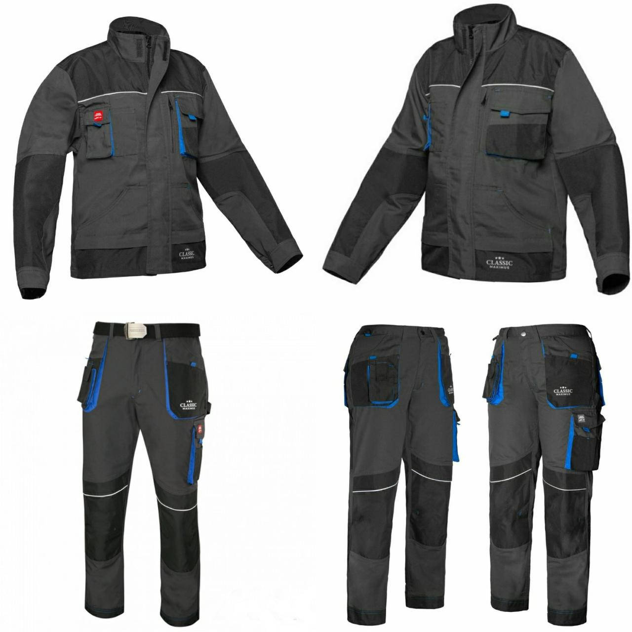 

Спецодежда, костюм рабочий, куртка рабочая и штаны, Польша Светоотражающие вставки Спецодежда рабочая, Весна/осень, 50, Темно-серый