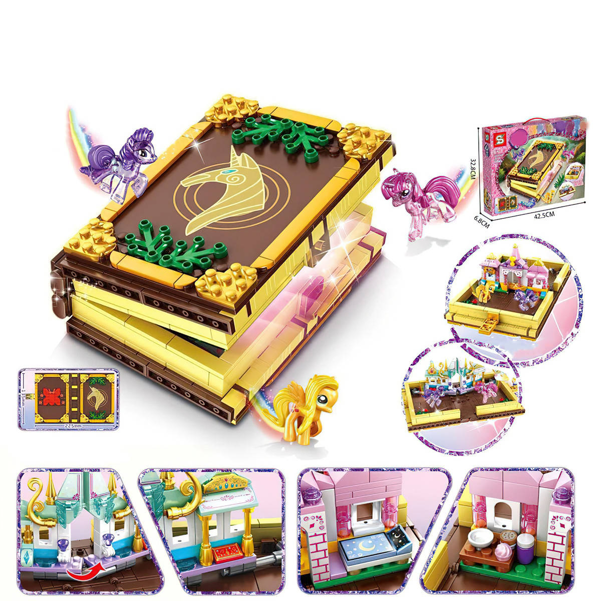 

Конструктор для дівчаток SY1497 My Little Pony 546 деталей, пластиковий конструктор май літл поні, Разные цвета