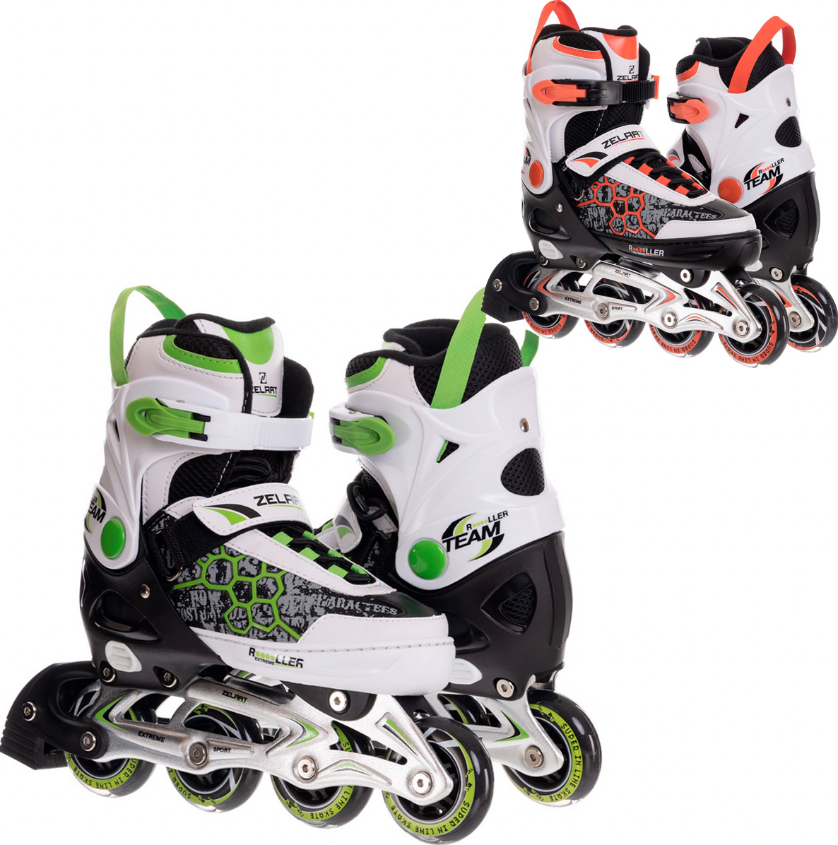 

Ролики раздвижные Zelart Roller Extreme 2916: размер 29-32, 33-36, 37-40, 40-43 (2 цвета), Разные цвета