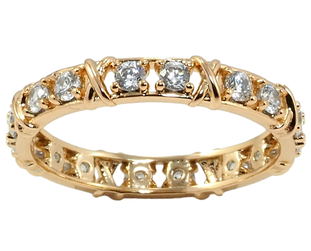 

Кольцо Xuping Позолота 18K "Дорожка фианитов" р.18
