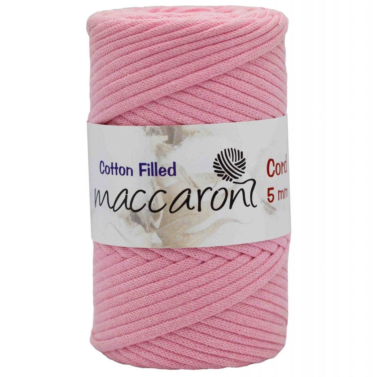 

Хлопковый шнур Cotton Filled Maccaroni с сердечником 5 mm , розовый