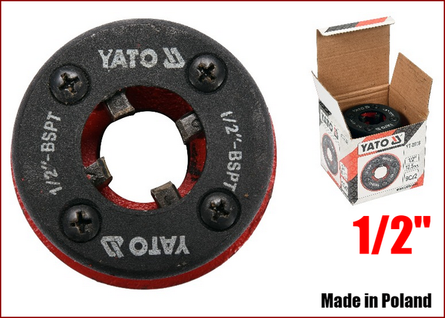

Клупп трубный для нарезки резьбы 1/2" Yato YT-2918