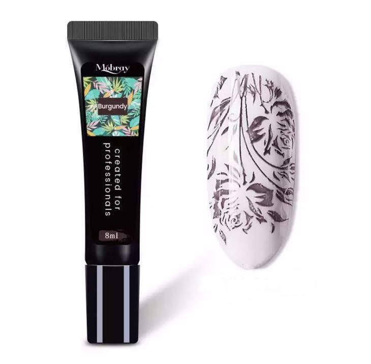 

Гель - краска для стемпинга, 8 мл. Burgundy