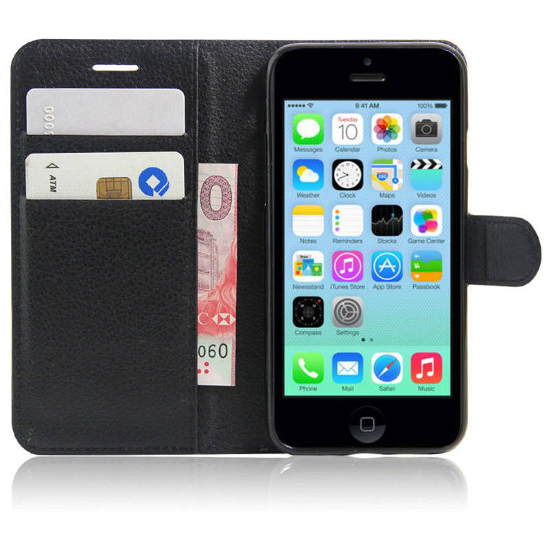 

Чехол-книжка Litchie Wallet для Apple iPhone 5 / 5S / SE Черный