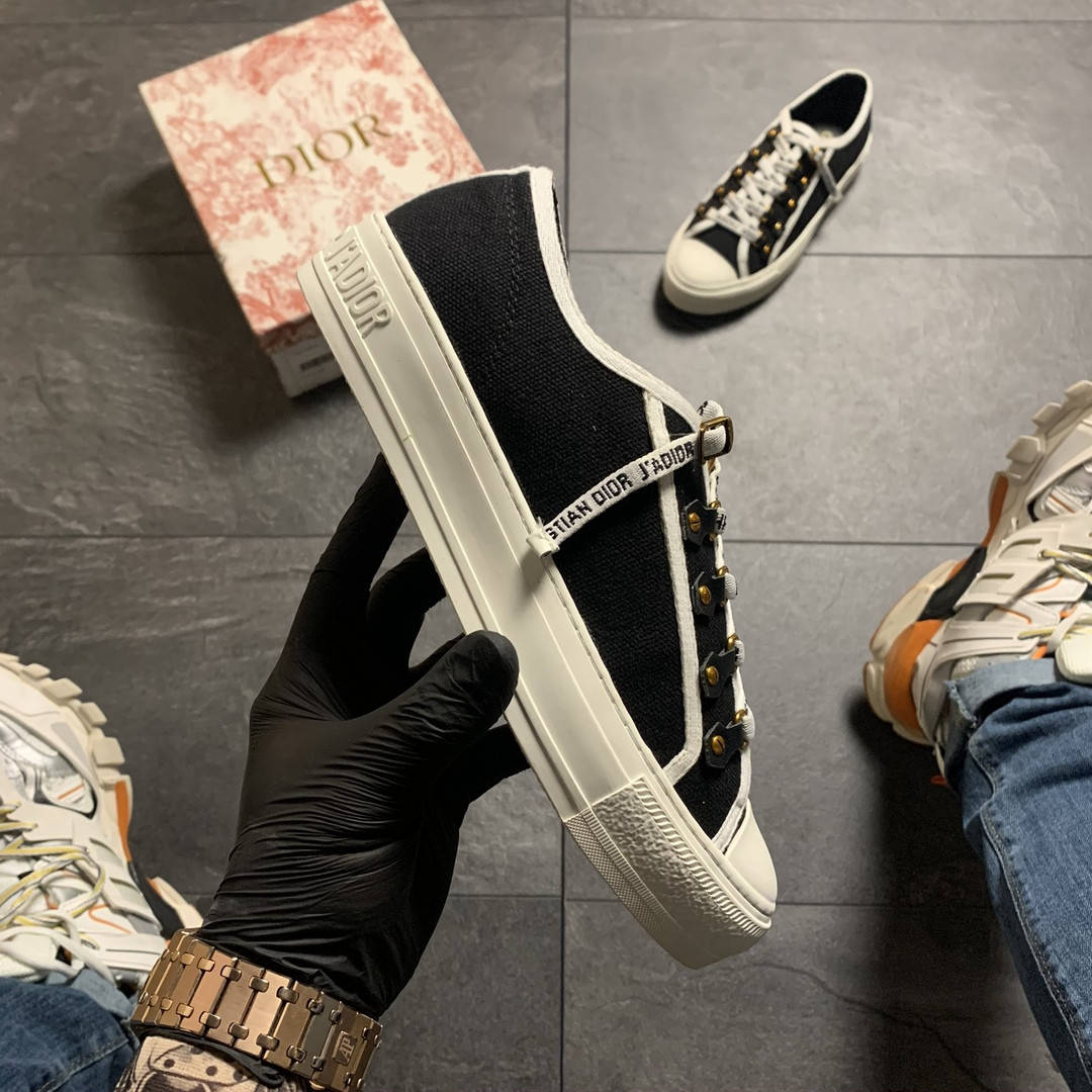 

Кроссовки / кеды Dior Low-Top Sneakers Black White (Черный)