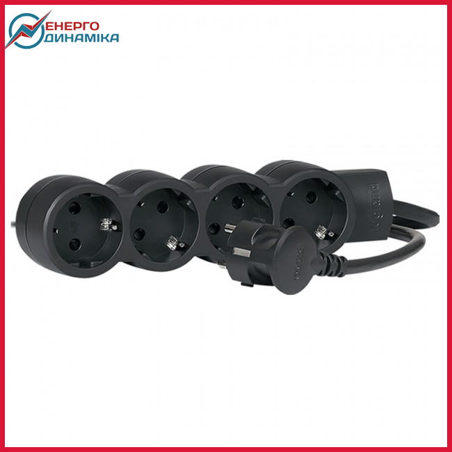 

Подовжувач 4X2К+З 1,5м, 3м, 5м чорний 5