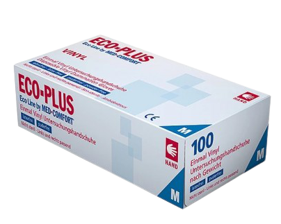 

Перчатки виниловые неопудренные ECO-PLUS белые, Белый
