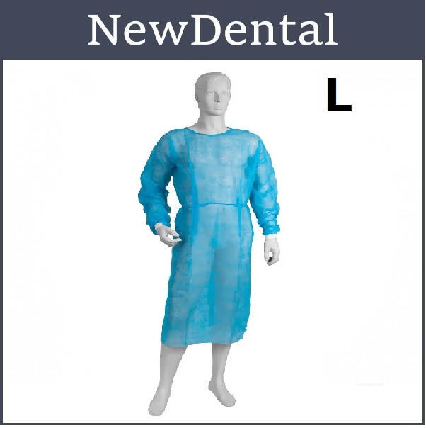 

Халат гигиенический нетканый СИНИЙ 10 шт Mercator Medical L
