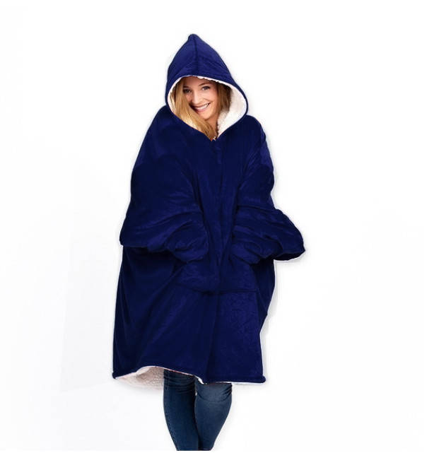 

Толстовка-плед с капюшоном Huggle Hoodie синий