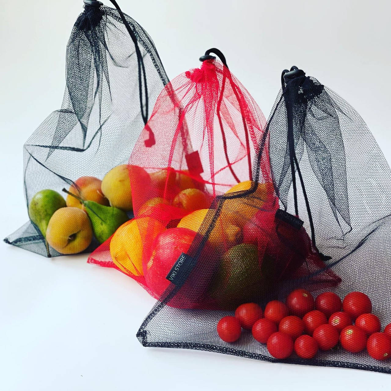 

Мешки из сетки для продуктов черно-красные VS Thermal Eco Bag 3 шт, Разные цвета