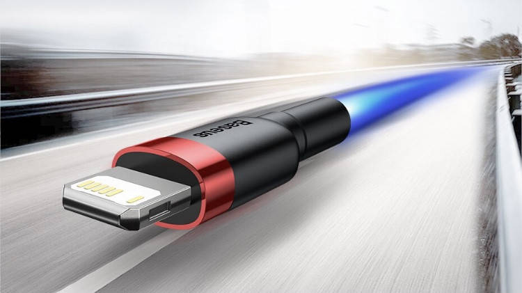 

Скоростной кабель Baseus USB-Lightning для айфона 60W, Черный