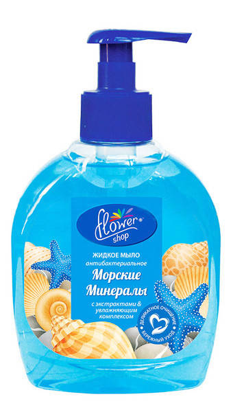

Жидкое мыло Flower Shop антибактериальное с экстрактом морских минералов 300 мл