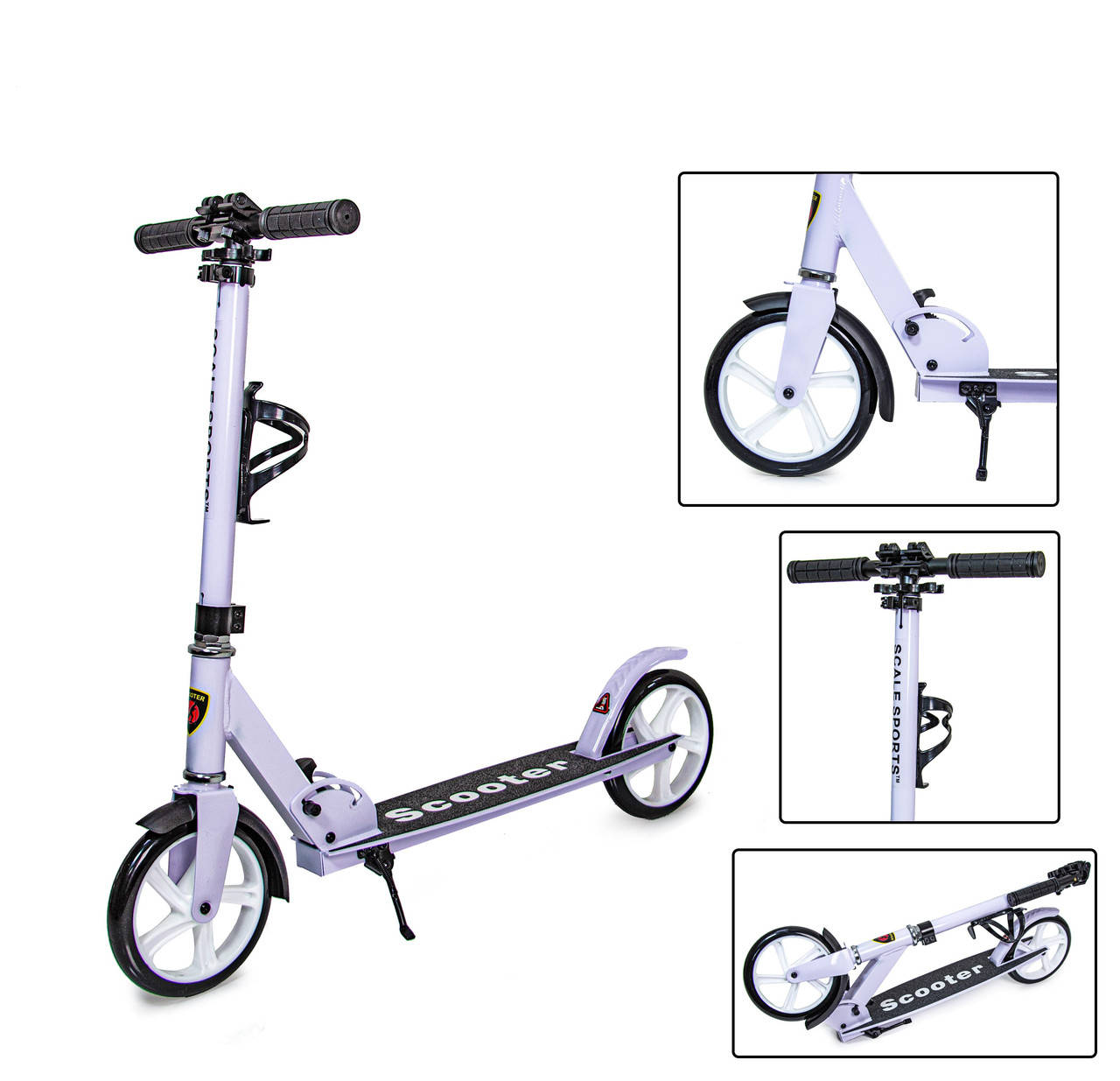 

Самокат Scale Sports SS-05 белый двухколесный