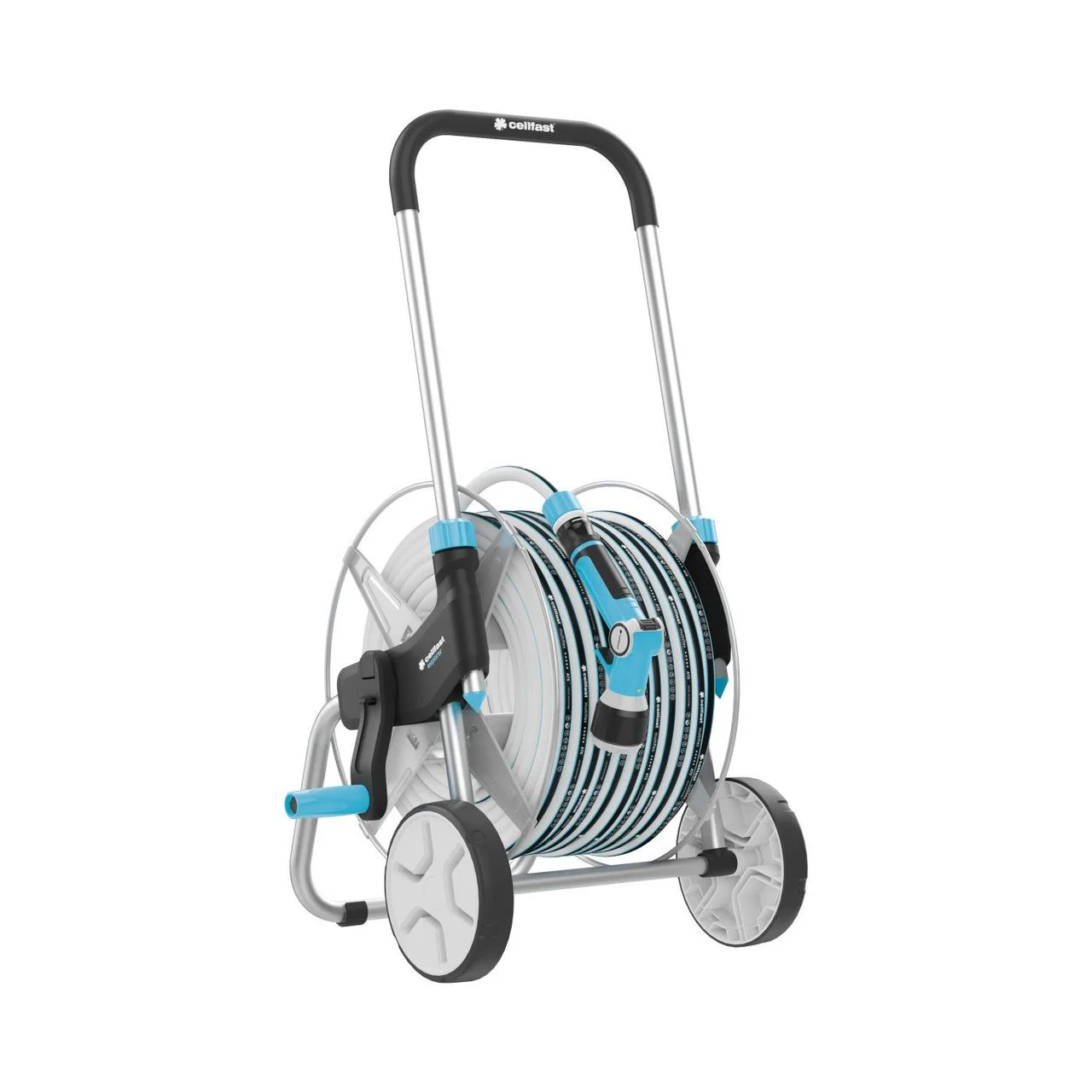 

Тележка катушка для шланга металлическая набор Cellfast Explorer 1/2" 50м 55-060
