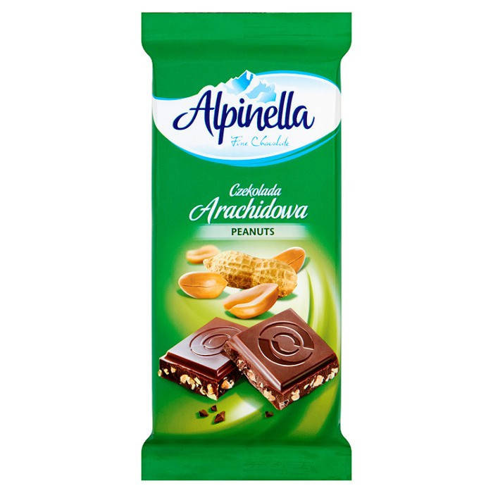 

Шоколад Alpinella молочний з арахісом 90 гр.