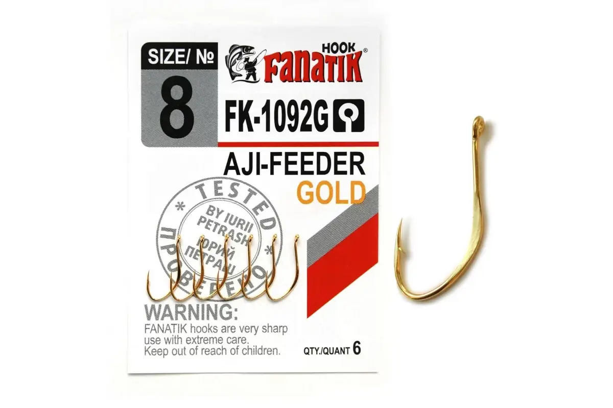 

Крючок Fanatik Aji-Feeder Gold FK-1092G 8, 14.5