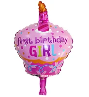 

Фольгированный шарик мини-фигура КНР (40х26 см) Кексик розовый, Разные цвета