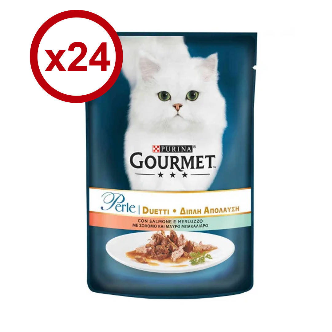 

Purina Gourmet Perle паучи для кошек 85 г* 24шт (лосось и сайда)