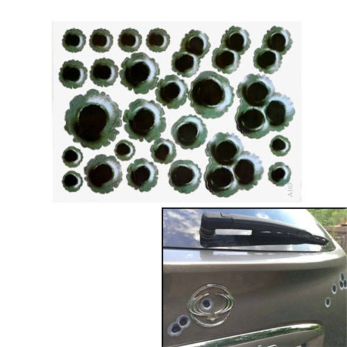 

Наклейки 3D стикеры Дырки от пуль 26шт для автомобиля