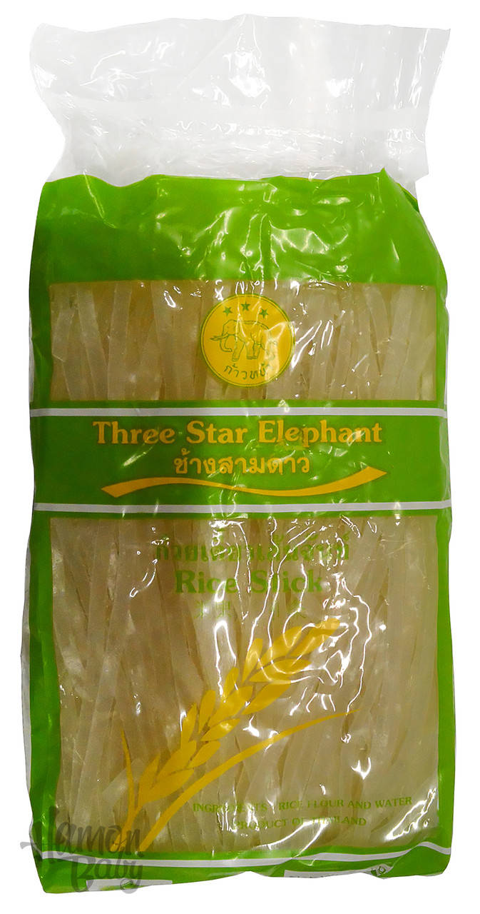 

Рисовая лапша, 5 мм, 400 г, ТМ Three Star Elephant, Таиланд