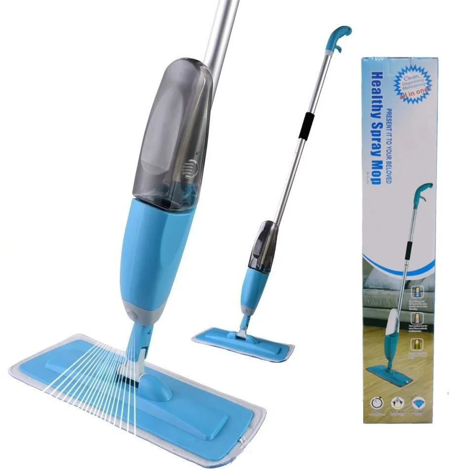 

Швабра для пола с распылителем поворотная 360° Healthy Spray Mop DL180 синяя, Синий