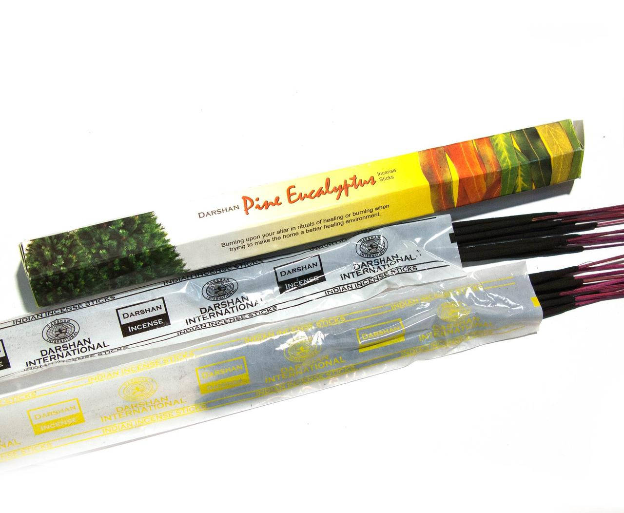 

Благовония, угольные аромапалочки Pine Eucalyptus (Сосна и Эвклипт, Darshan) шестигранник