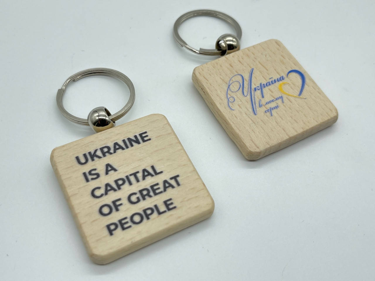 

Брелок деревянный с гравировкой. MADE IN UKRAINE. 40х40мм