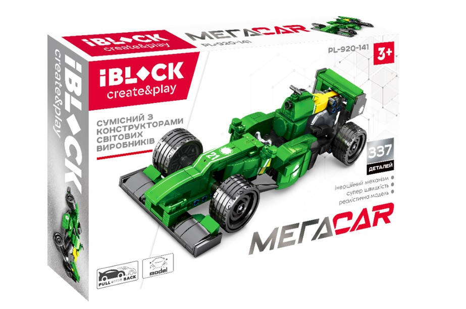 

Конструктор "МЕГАCAR" 337ДЕТ. в кор-ці 42,5*26*6,8см. IBLOCK