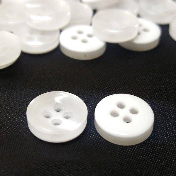 

10 шт. - Пуговицы рубашечные Ø-11,5мм цвет: белый (2-БП-33)