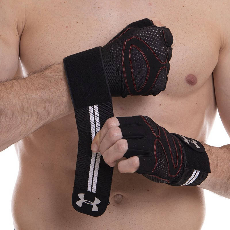 

Перчатки атлетические для тяжелой атлетики, фитнеса UAR WorkOut BC-8860 L/21-22 см