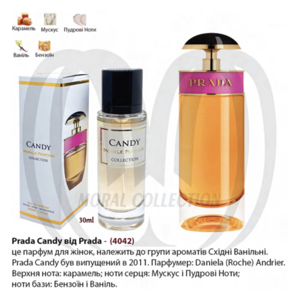 

Morale Parfums CANDY Парфюмированная вода женская, 30 мл