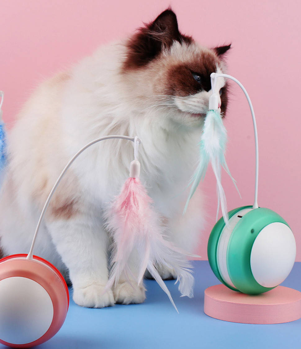 

Умная USB игрушка для кошек с подсветкой и звуками птиц Зеленый, Зелёный