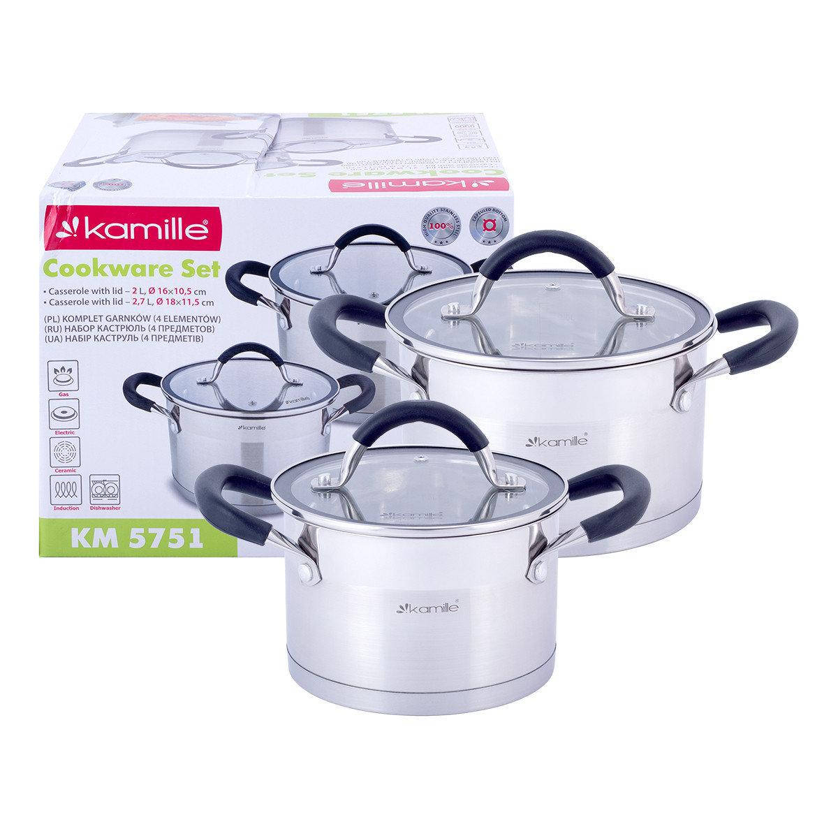 

Набор кастрюль 4 пр Kamille KM-5751