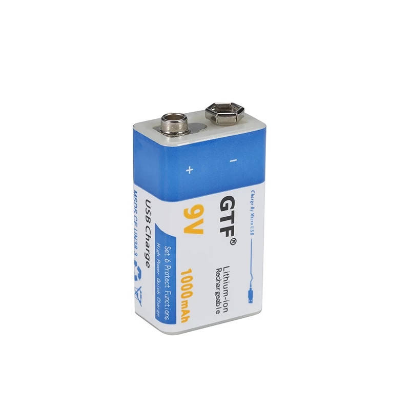 

Аккумулятор крона 9v 1000 mah Li-ion 6F22 GTF со стабилизацией напряжения