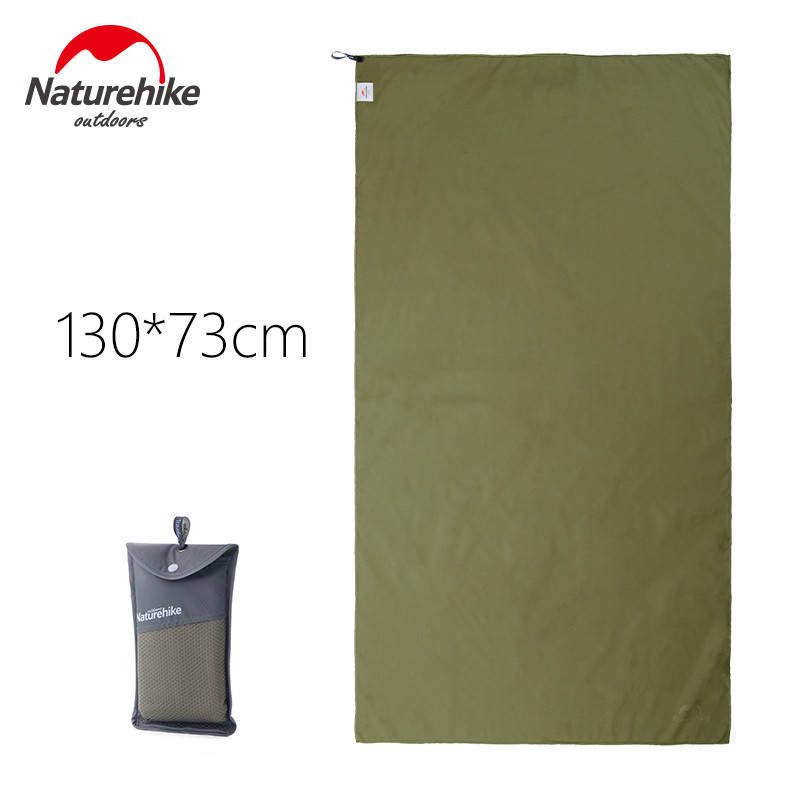 

Туристическое полотенце Naturehike из микрофибры 130х73 см. Зеленый.