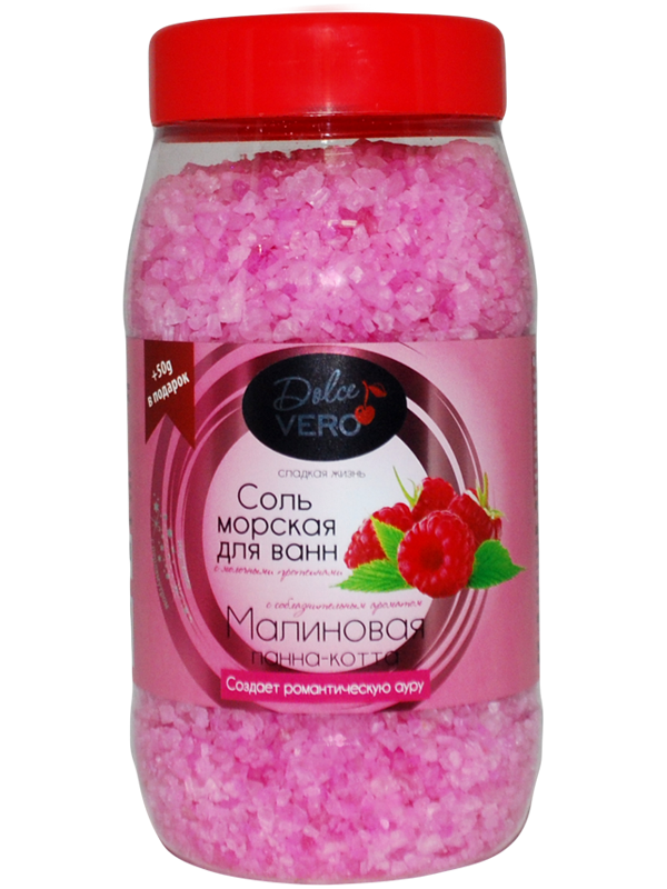 

Соль морская для ванн с молочным протеином Dolce Vero Малиновая панна-кота 550г