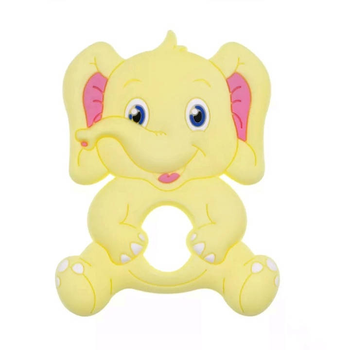 

Слонёнок грызунок (прорезыватель) для зубов силиконовый Кремовый