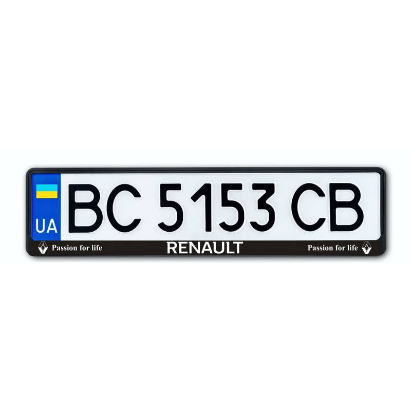 

Рамка номера CarLife для Renault черный пластик (NH184)