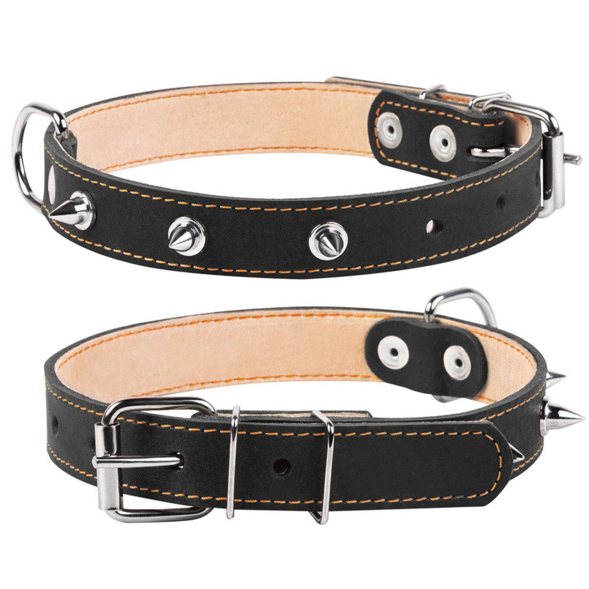 

Нашийник "CoLLaR" подвійний з шипами (ширина 25мм, довжина 38-50см), чорний
