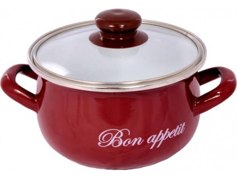 

Кастрюля эмалированная 5,7 л "Bon appetit" красная 2234 C, Красный
