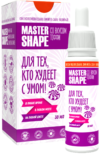 

Сахарозаменитель в жидкой форме ФитПарад Master Shape №30 вкус "Тоффи" (30 мл)