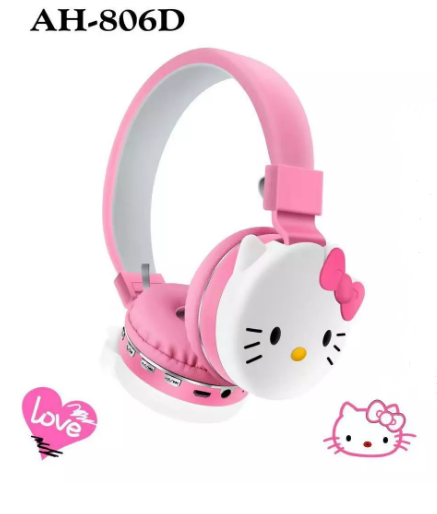 

Беспроводные детские наушники Hello Kitty AH-806D, Розовый