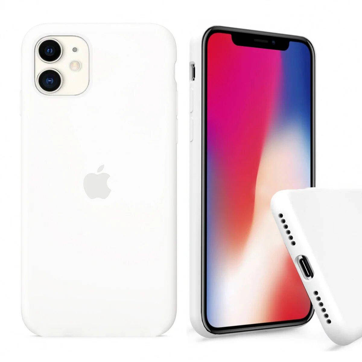 

Чехол-накладка Silicone Full case для IPhone 11 White белый