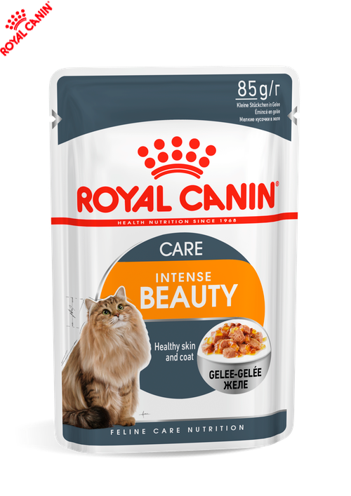 

Royal Canin (Роял Канин) Intense Beauty Jelly - консервы для кошек, для здоровья кожи (кусочки в желе)