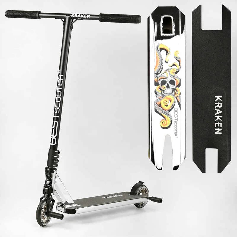 

Самокат трюковый Kraken (HIC-система, ПЕГИ, колёса PU 110мм) Best Scooter KR-82080 Черный