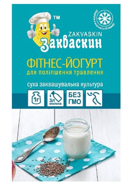

Закваска Zakvaskin для йогурта Фитнес 1 г 1 закваска на 3 л молока