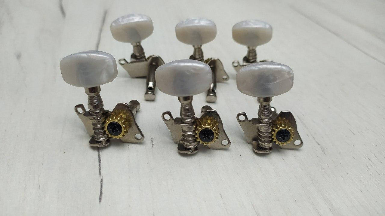 

Колки для гитары классической, акустической комплект 6шт (3+3) перламутровые