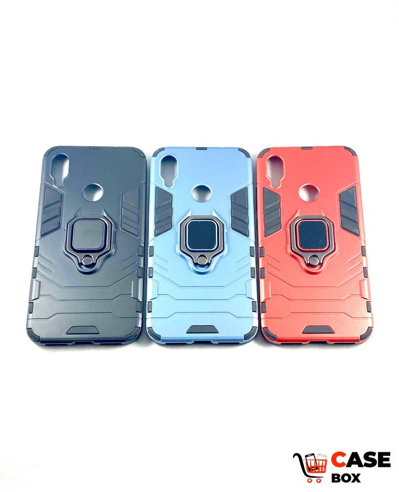 

Противоударный чехол бампер Iron Ring для Xiaomi Redmi Note 7 / Note 7 Pro (с подставкой), Разные цвета